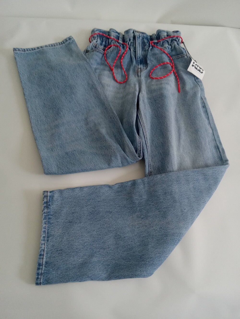 NWT KBB by KAHLANA Women's Barrel Leg 'The Paper Bag Jean' Sz 0x32